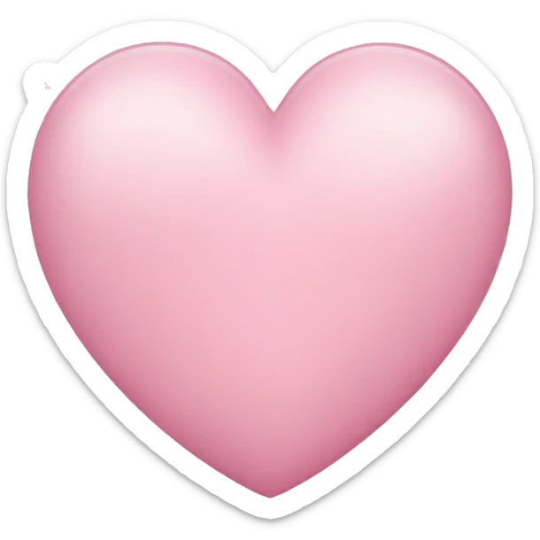 light pink heart sticker