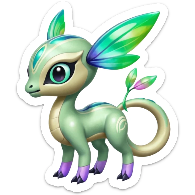 Colorful Shiny Exotic Meloetta-Palkia-Virizion-Venom-Stitch-Fakémon-creature-hybrid sticker