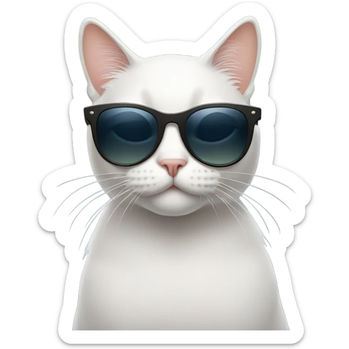 Cat with sunglasses sticker