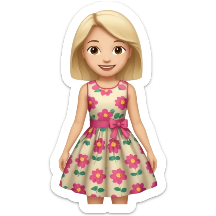 دختر با لباس sticker