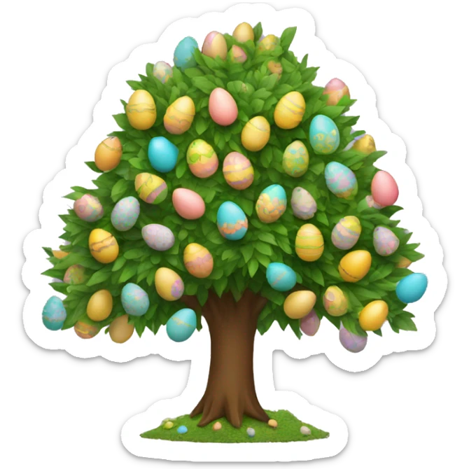 easter egg tree sticker