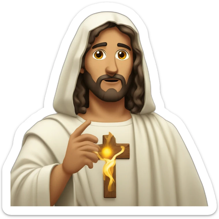 Jesús fumando sticker