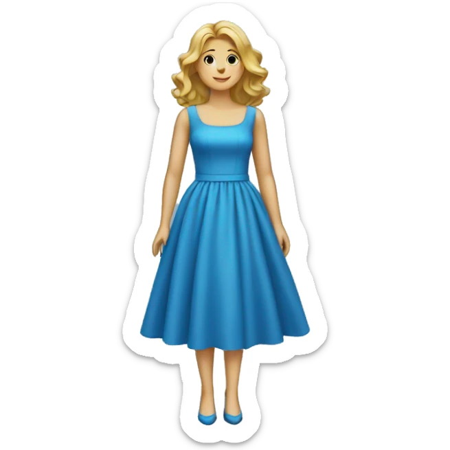 blue dress sticker