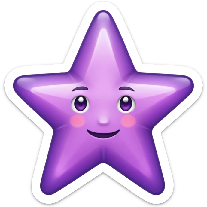 ✝️ i need an emoji purplr like this but only for my religion which is called Druze ( star with 5 points ) sticker