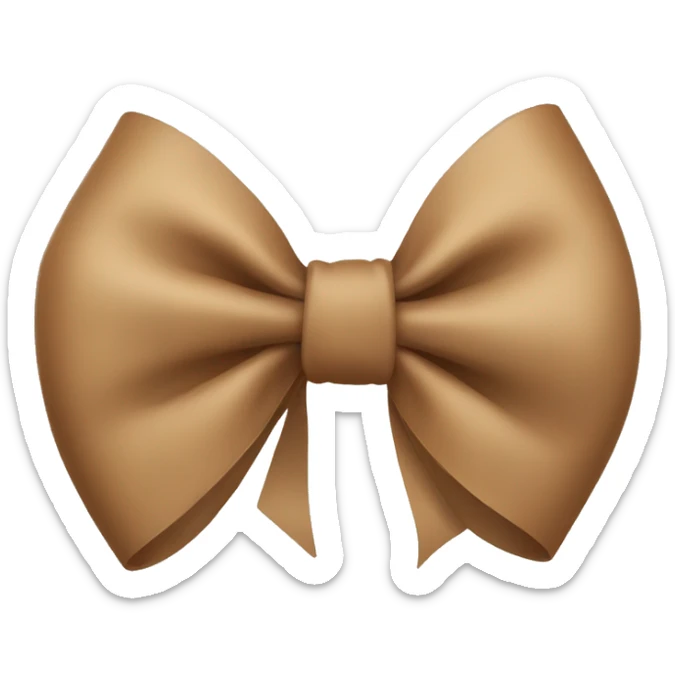 Light brown bow sticker