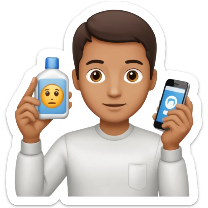 A male customer who has a product service request wants information on one of two products. I want to see the two products. No headset or computers. sticker