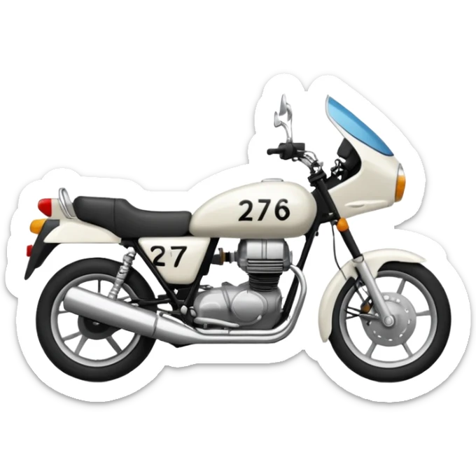 crea un emoji de una matrícula europea de moto con los números 2706 y las letras LRK  sticker