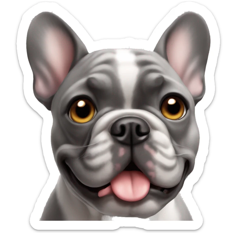 Grey French bulldog sticker