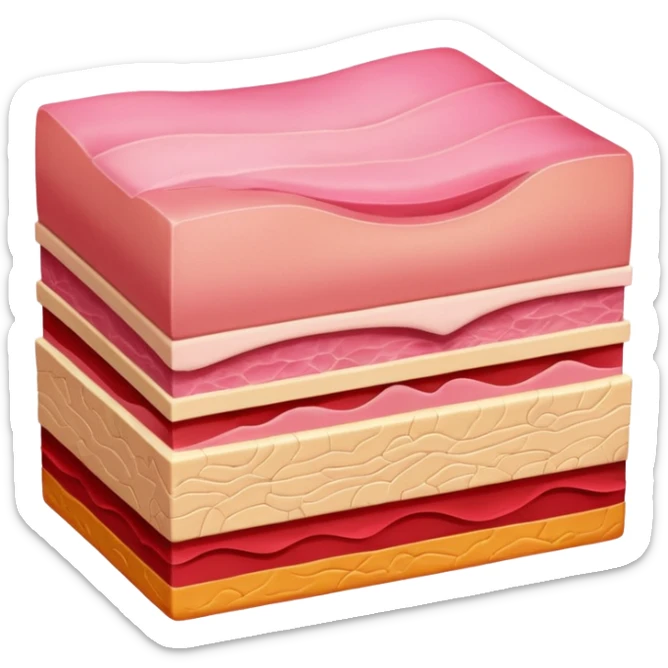 capas de la piel en proceso de cicatrizacion  sticker