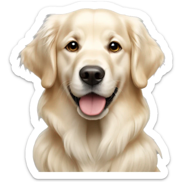 english cream golden retriever male sticker