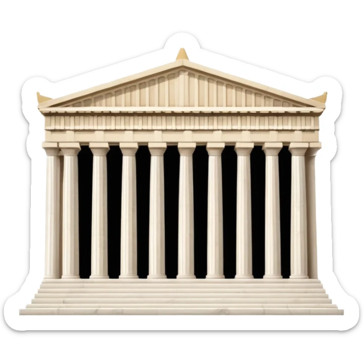 An emoji of the ancient Greek Parthenon temple. It is depicted as a classical building with rows of Doric columns and a triangular pediment.

 sticker