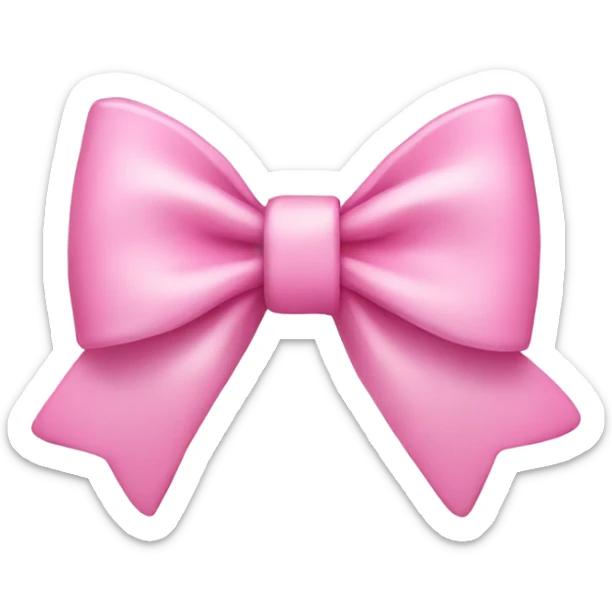 pink and white bow sticker