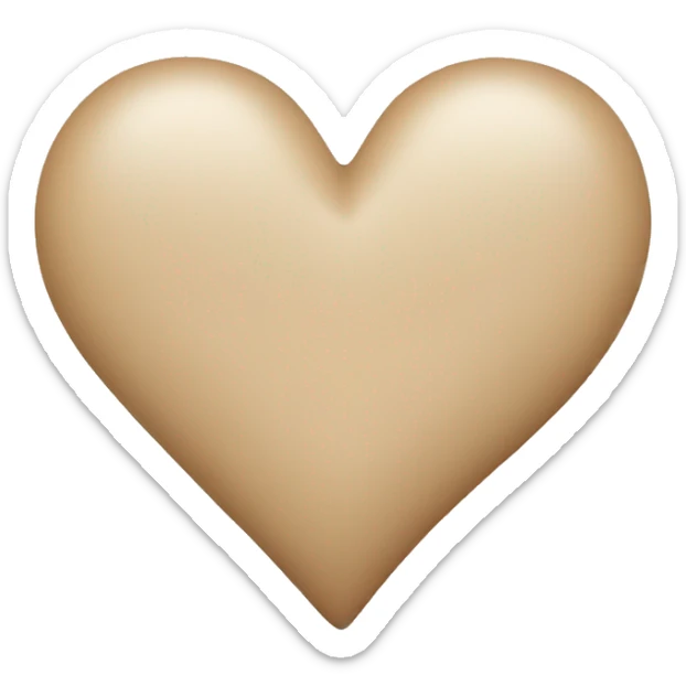 Beige heart  sticker