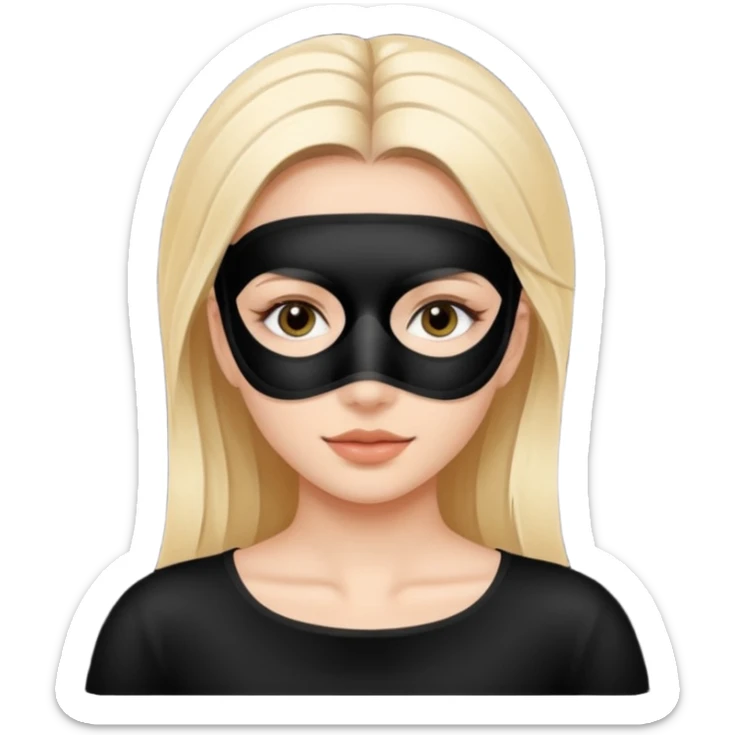 young woman with black facial treatment mask, skincare style. sticker