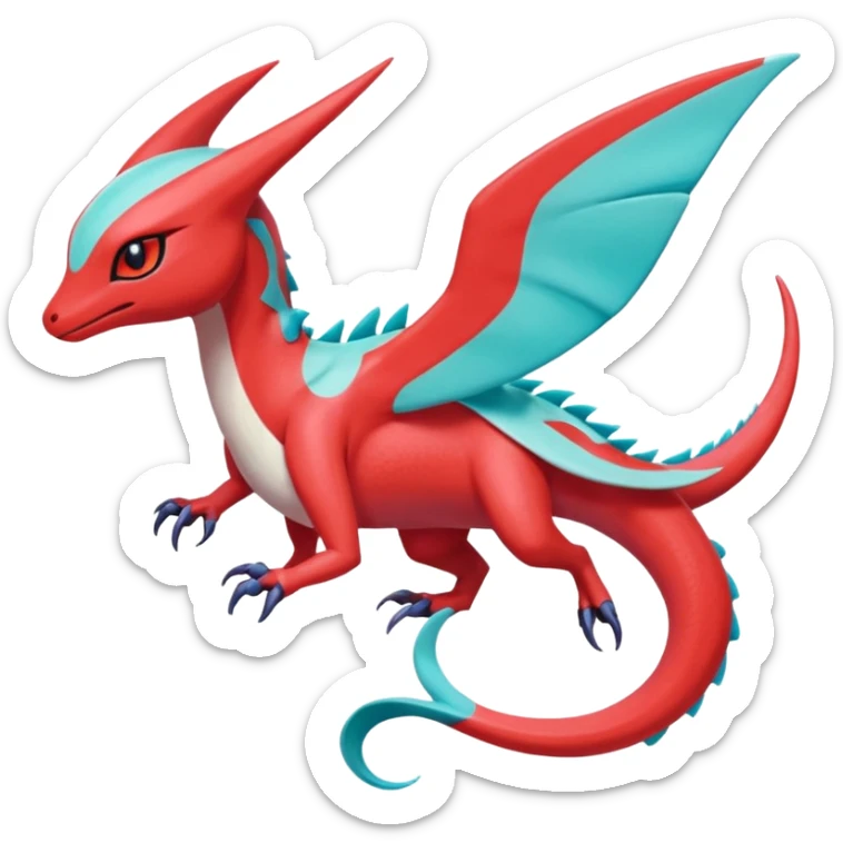 Meloetta-Inteleon-Heliolisk-Heliopotile-Salamence-Salandit-Latias-Fakémon-creature-hybrid sticker
