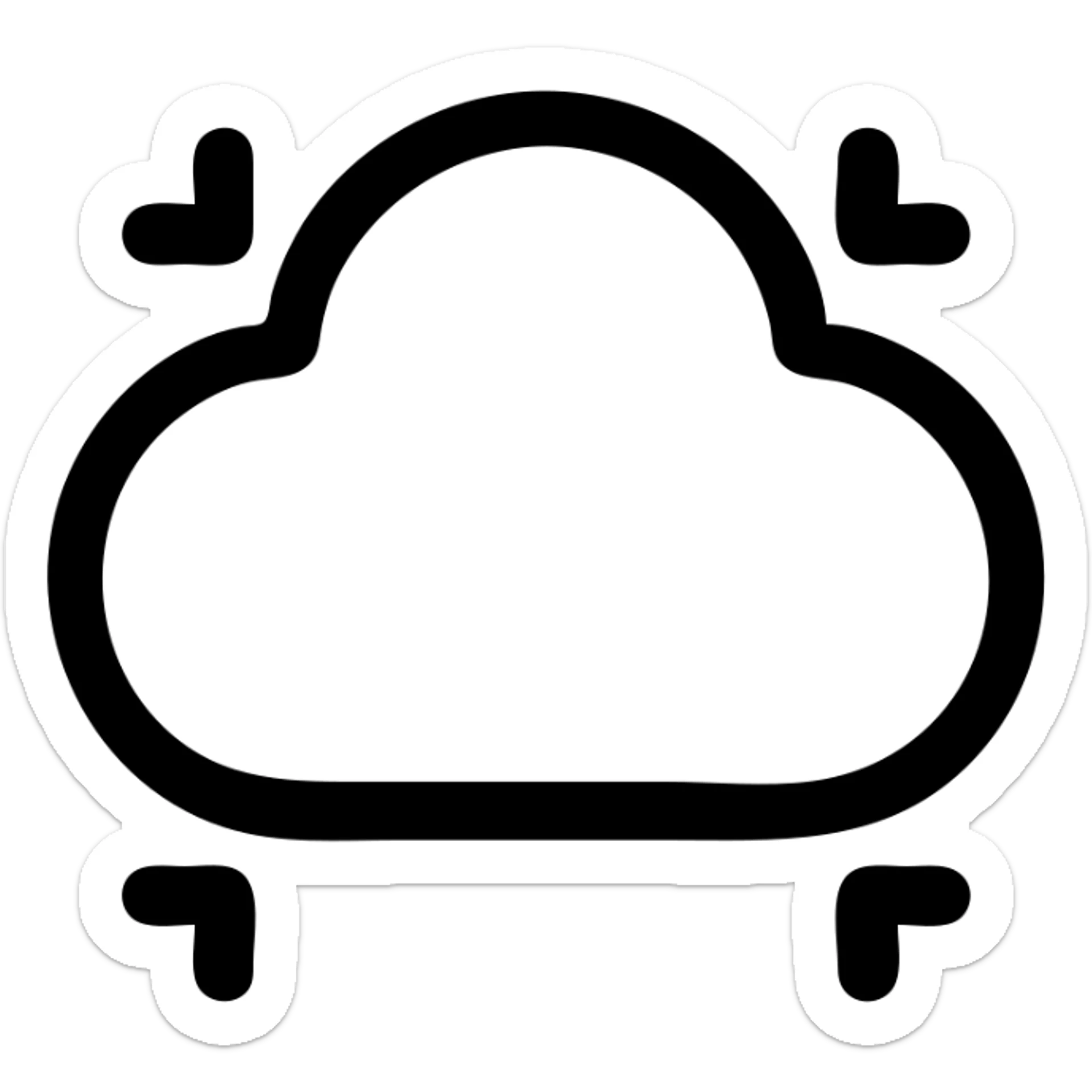 облако с 4 выступами sticker