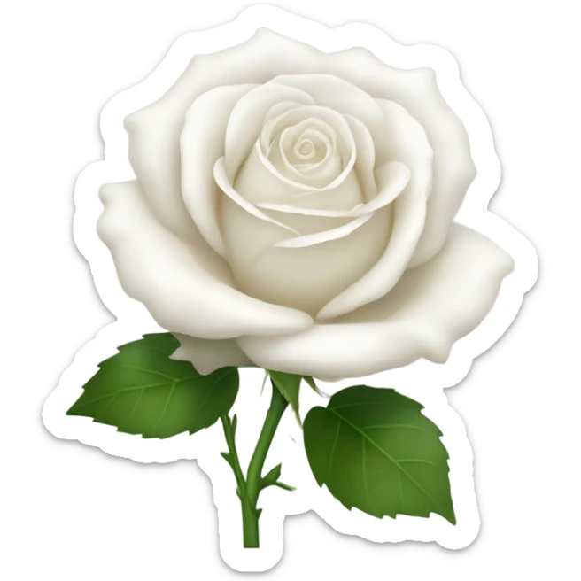 white rose sticker