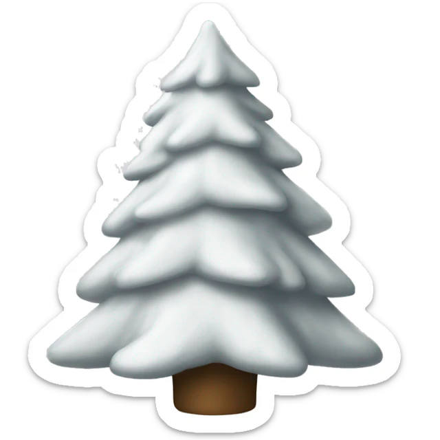 White Christmas tree sticker