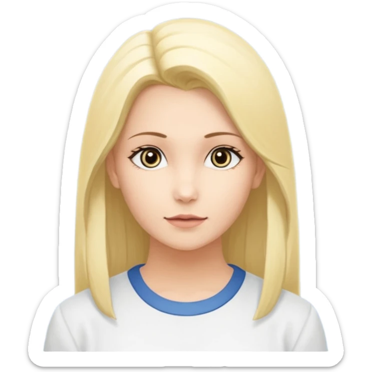 Matka brunetka se raduje se svým dvanáctiletým synem blonďákem s delšími vlasy sticker