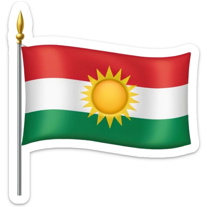 Kurdistan flag sticker
