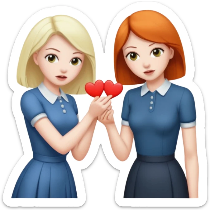 femme qui donne une fessee à une autre femme sticker