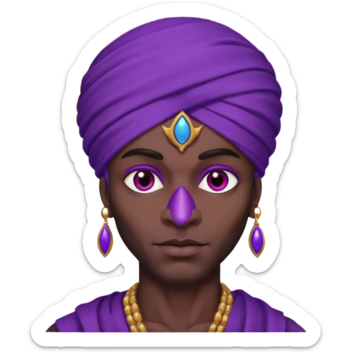 Pero solo con el planeta Saturno 🪐, un moro con turbante 👳🏾‍♂️ y la cara del diablo morada esta 😈  sticker