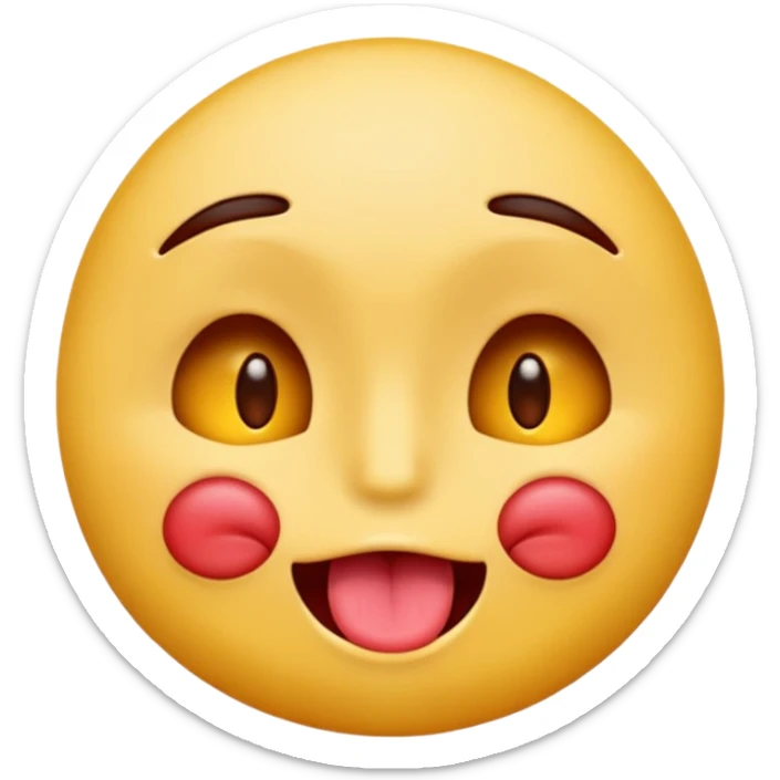 a emoji with its eyes closed, with a red X inits eyes, and its tongue out sticker