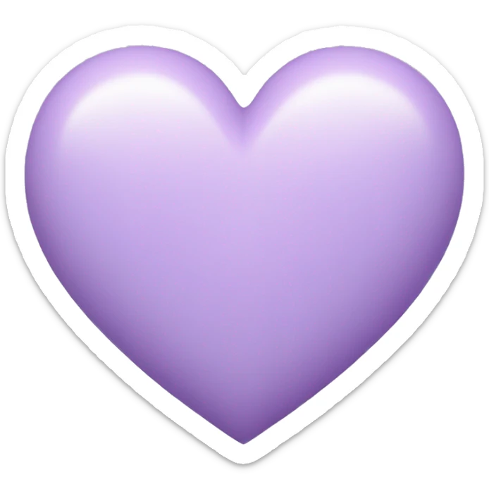 Pastel Purple Heart sticker