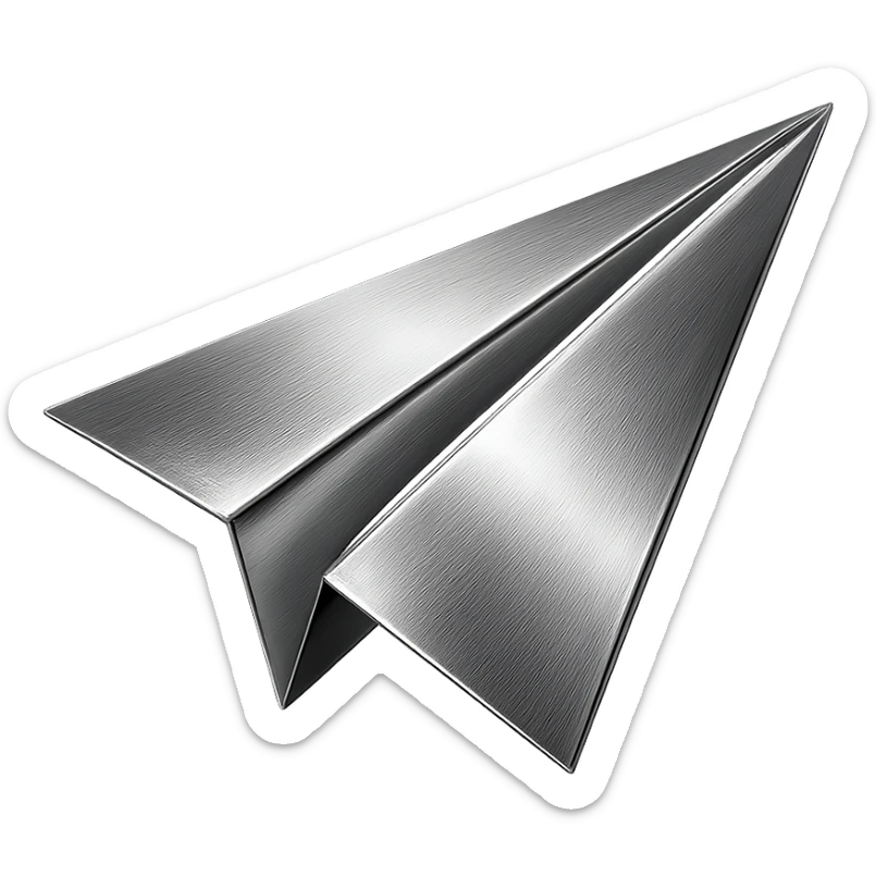 paper airplane sticker