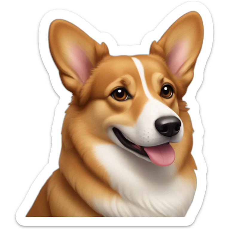 Brown eastern-European-street-dog corgi mix queen anne’s legs sticker