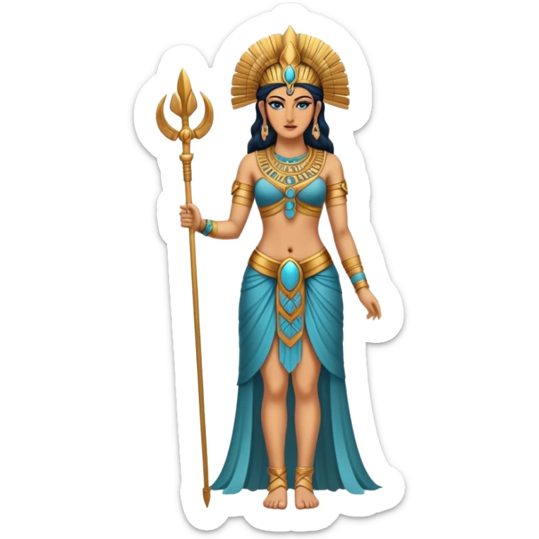 fullbody realistic annunaki attractive female Inanna Goddess of love and war sticker