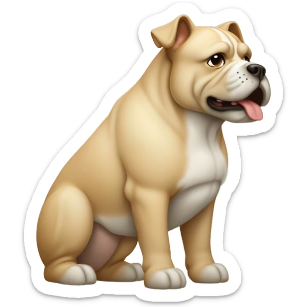 Eine französische Bulldoge in beige mit einen weißen zarten Strich in der Mitte von der Nase hoch bis zur Stirn  sticker