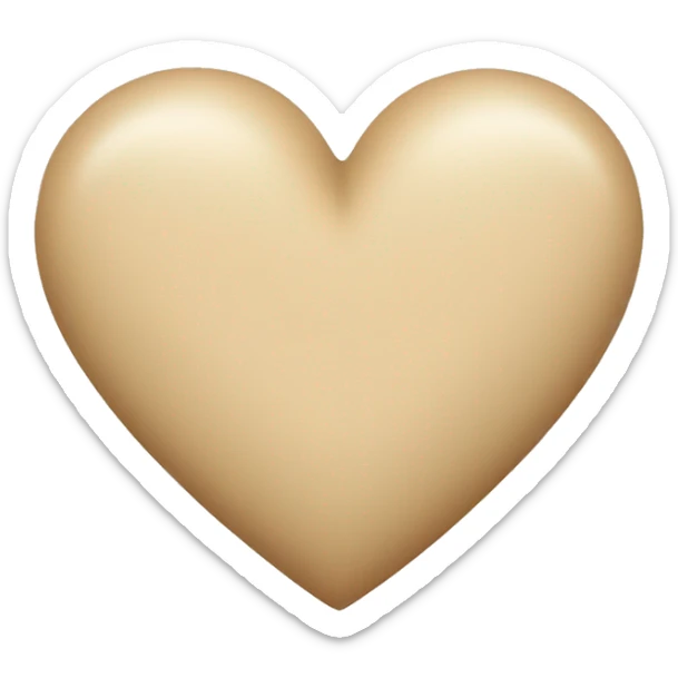 beige heart sticker