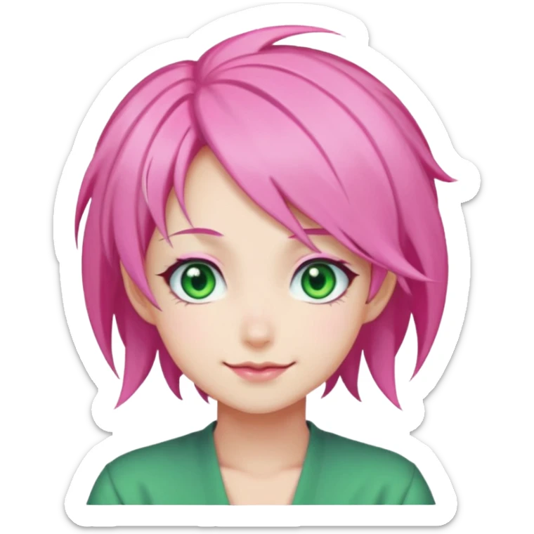 Mitsuri Kanroji, ultra détaillé, sourire narquois, mitsuri Kanroji hairstyle, yeux de lunes supérieure  sticker