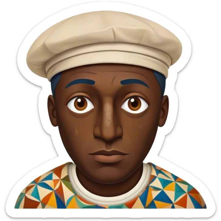 Cinematic Realistic Pablo Picasso Portrait Emoji, depicted as a visionary artist with abstract expressive features and a creative aura, rendered with rich textures and dynamic artistic lighting that captures his revolutionary spirit. sticker