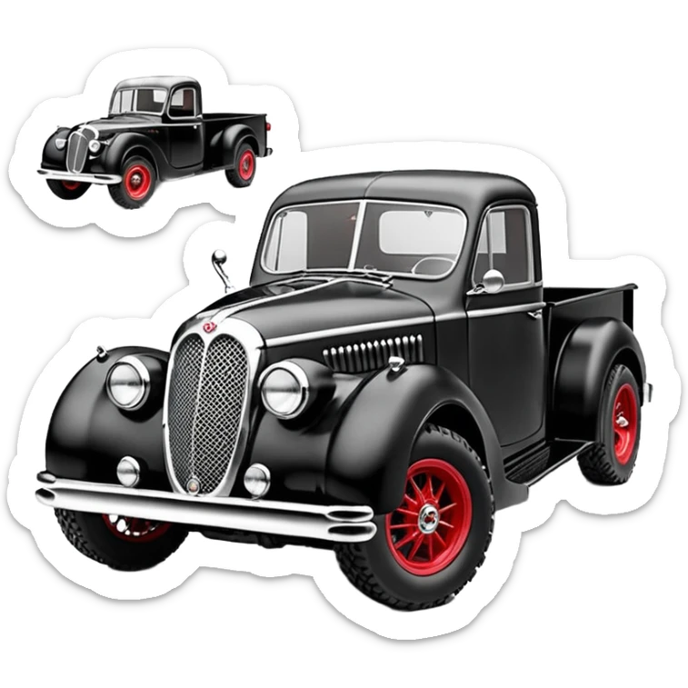1:10 off-road lcg smoking Basher Wednesday Adam’s 1954 blackened tarnished hotrod streamlined anime jaguar extended cab rc pickup (ridiculously extra wide low-profile pin tires without fenders) sticker