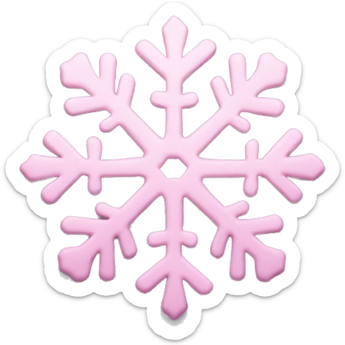 pastel pink snowflake  sticker