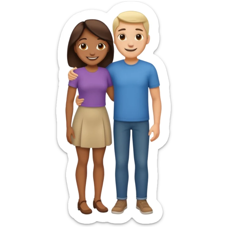 full-length couple sticker