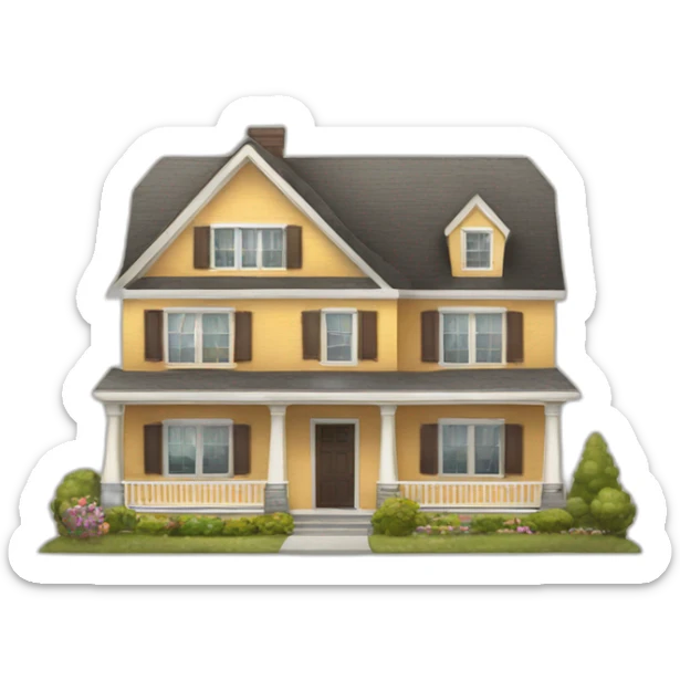 Suburban House, 2 Babies, 11 Kids, 2 Adults, 2 Grandadults, 17 Family sticker