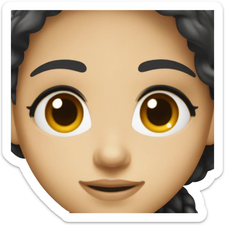 nutricionist student, woman, with black hair and brown eyes, white skin  sticker
