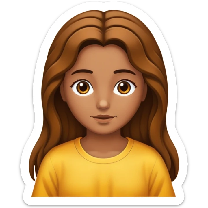 Faça uma menina morena de cabelo cacheado com as pontas claras, abraçando Jesus  sticker