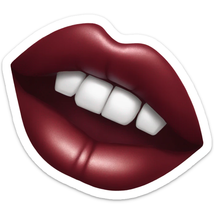 Wine red lips sticker