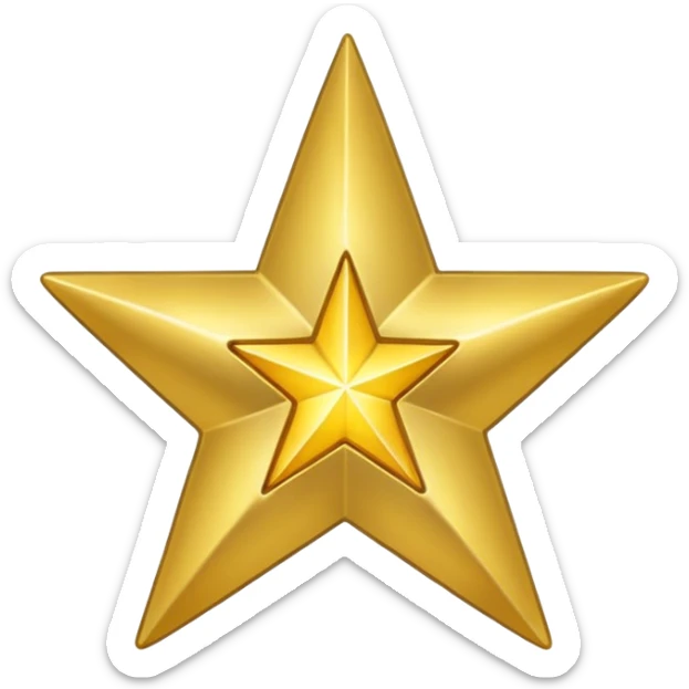 Emogie of verified  of star of 24 head and tick  sticker