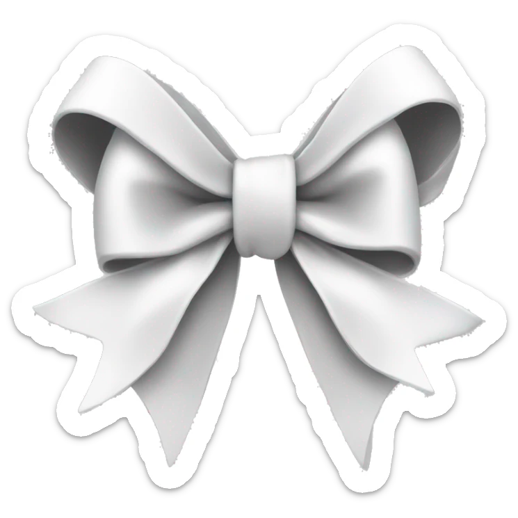 White bow sticker