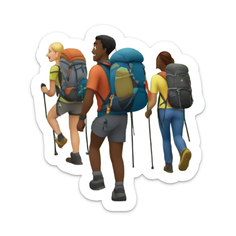 Hiking sticker