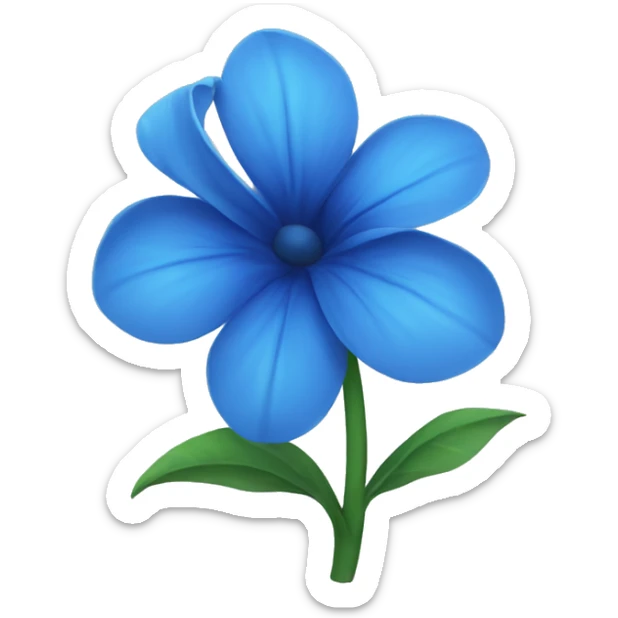 blue flower sticker