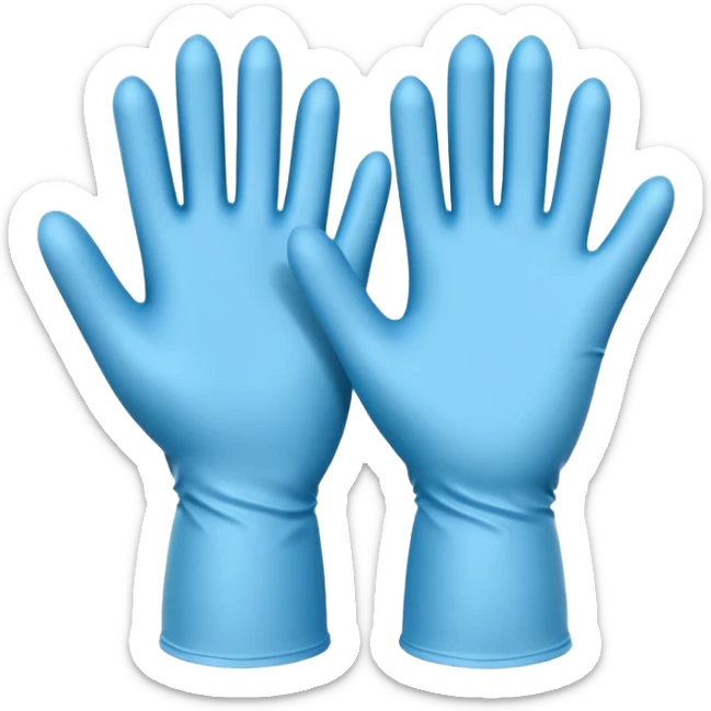 medical gloves object icon, latex gloves pair, 3D cartoon, mobile game icon style, centered, clean background, no text, no watermark
 sticker