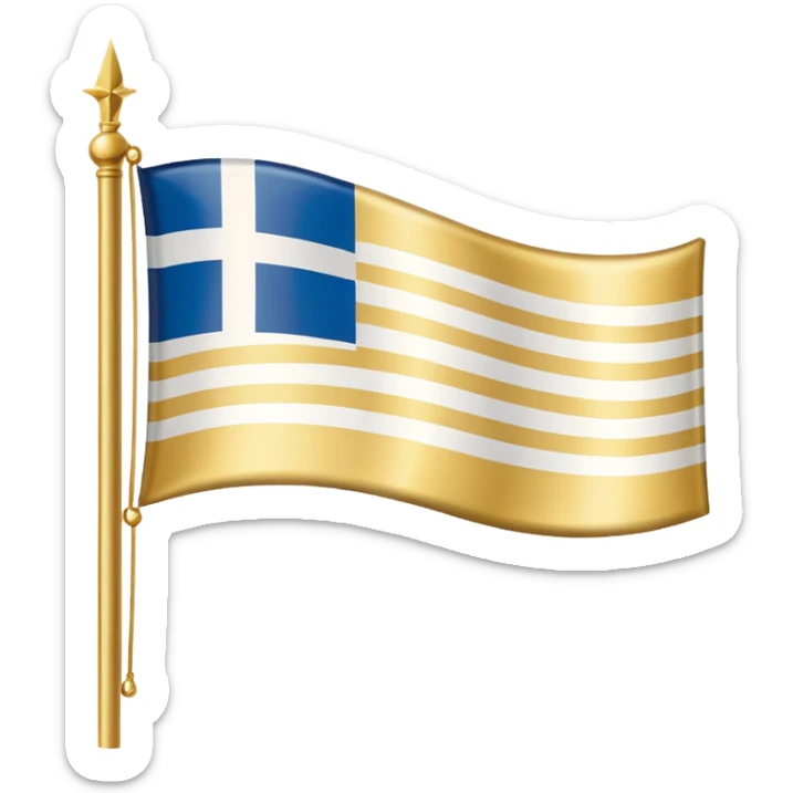 simple flag emoji following the theme of "chronos" and gods of olympus sticker