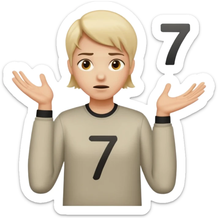 Putting the 🤷 with the sex on the left and seven on the right sticker