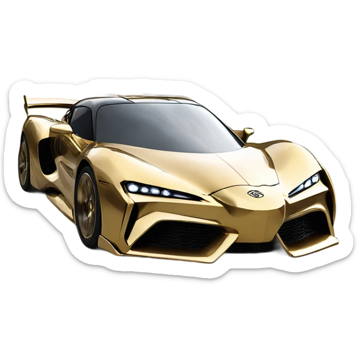 Wonder Woman C-3PO muscular Toyota 86 hypercar sticker